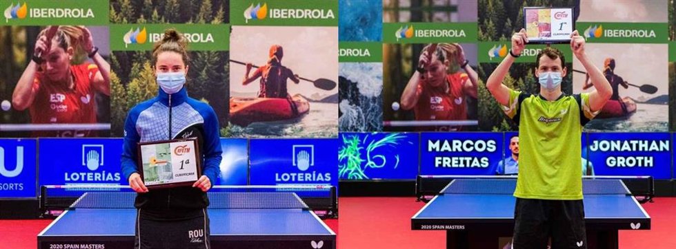 Andreea Dragoman y Jonathan Groth, campeones del II Spain Masters 2020 de tenis de mesa