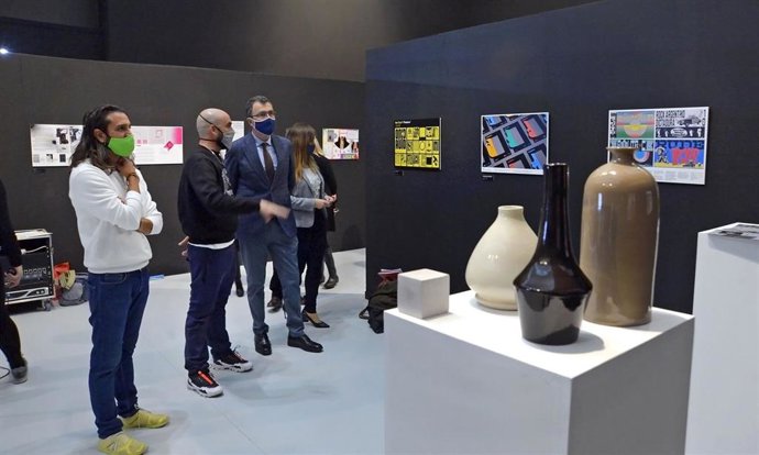 Imagen de la exposición de las obras en el Centro Puertas de Castilla