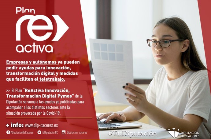 Autónomos y empresas ya pueden pedir las ayudas de la Diputación de Cáceres para transformación digital