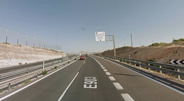A-31 a su paso por la localidad de Monforte del Cid (Alicante)