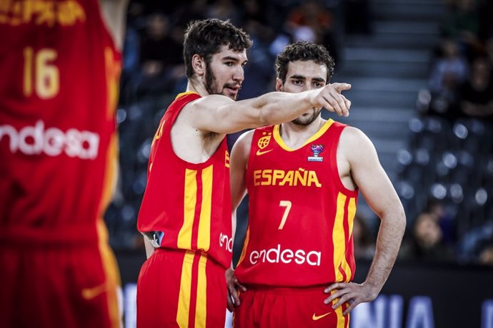Brizuela y Bassas con la selección española