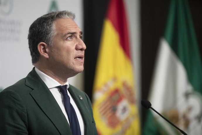 El consejero de Presidencia de la Junta de Andalucía, Elías Bendodo  