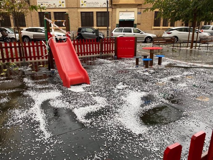 Granizo en Valncia (27-11-2020)