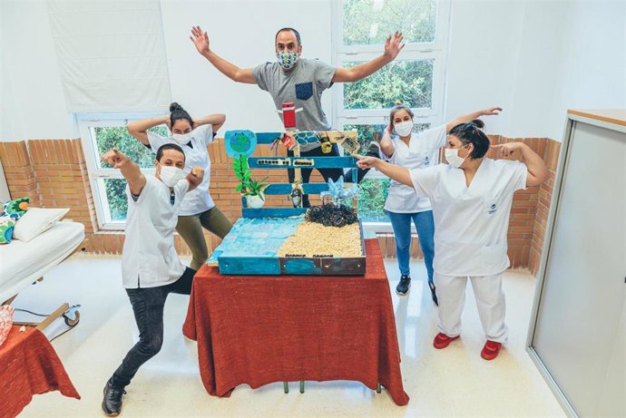 Una de las esculturas.