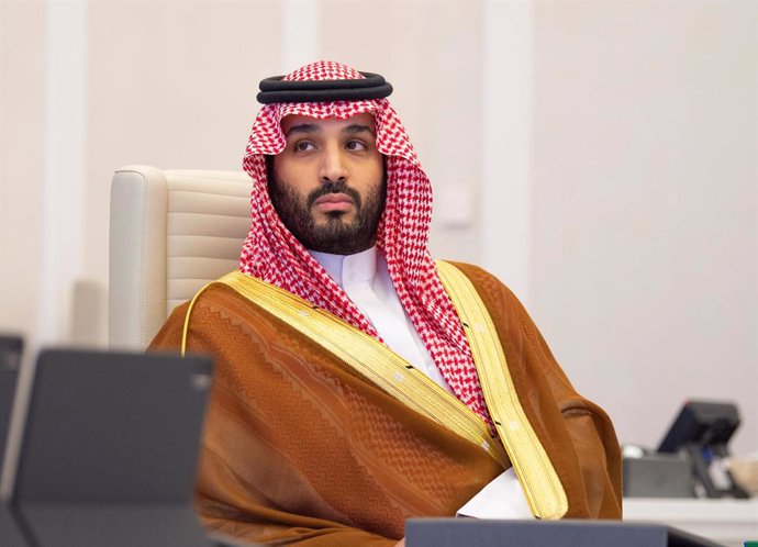 21 November 2020, Saudi Arabia, Riyadh: Saudi Crown Prince Mohammed bin Salman bin Abdulaziz Al Saud attends the G20 online summit. Photo: -/Saudi Press Agency/dpa