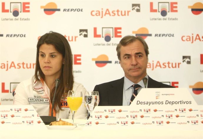 Laia Sanz y Carlos Sainz en los Desayunos Deportivos de Europa Press