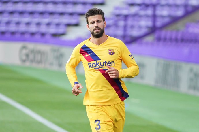 Gerard Pique of FC Barcelona during the spanish league, La Liga, football match played between Real Valladolid and FC Barcelona at Jose Zorrilla Stadium on July 11, 2020 in Valladolid, Spain.