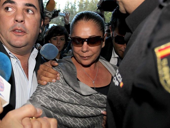 Spanish singer Isabel Pantoja attends the trial of the 'Malaya' case  on October 14, 2010 in Malaga, Spain.