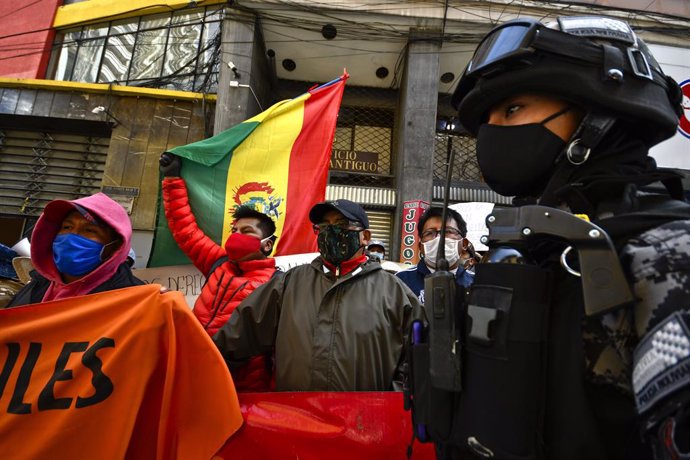 Imagen de archivo de protestas en Bolivia.