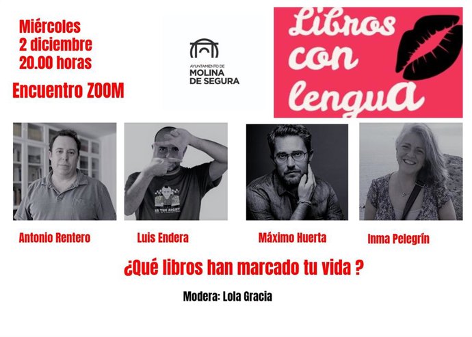Cartel de la charla 'Libros con lengua'