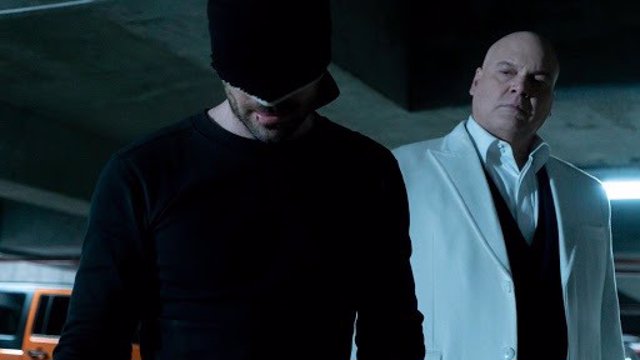 Kingpin y Daredevil en la serie de Netflix