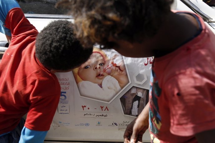Campaña de vacunación contra la polio en Yemen