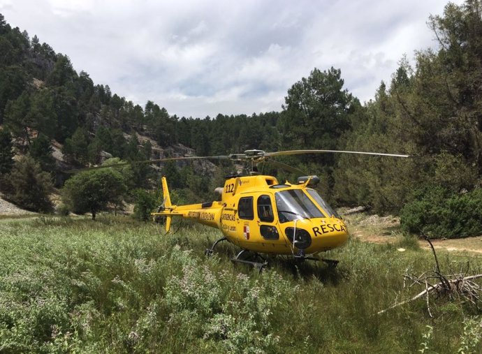 Helicóptero de Protección Civil.