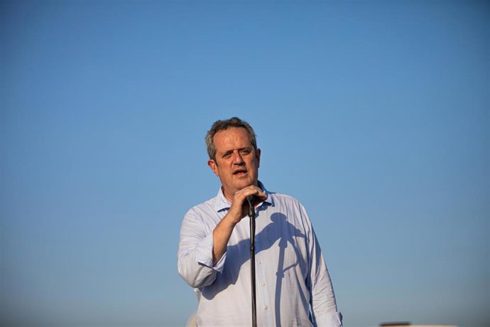 El exconseller Joaquim Forn comparece con los otros presos del 1-O hacen de su nuevo ingreso en prisión en Sant Joan de Vilatorrada, localidad próxima a la prisión de Llenoders, Barcelona, Catalunya (España), a 28 de julio de 2020. El Juzgado de Vigilan