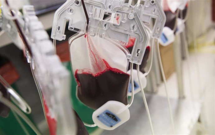 Imágenes de recurso de donaciones de sangre en el Centro de Transfusiones,Tejidos y Células