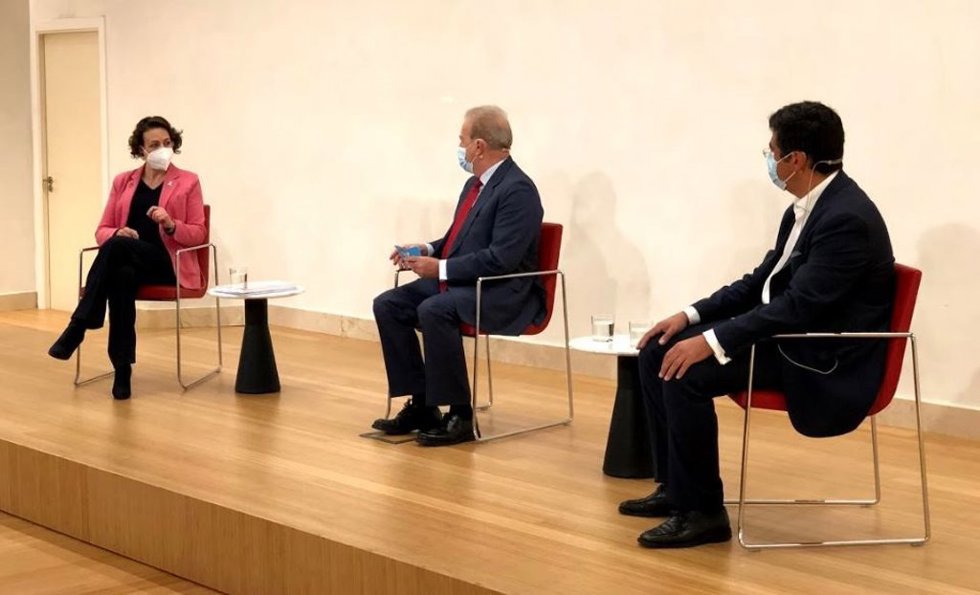 La presidenta del Pacto de Toledo, Magdalena Valerio, durante su participación en el Foro Next