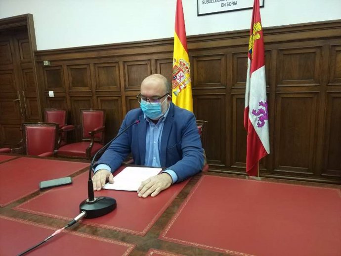 EL subdelegado del Gobierno en Soria explica las ayudas del Estado para la provincia.