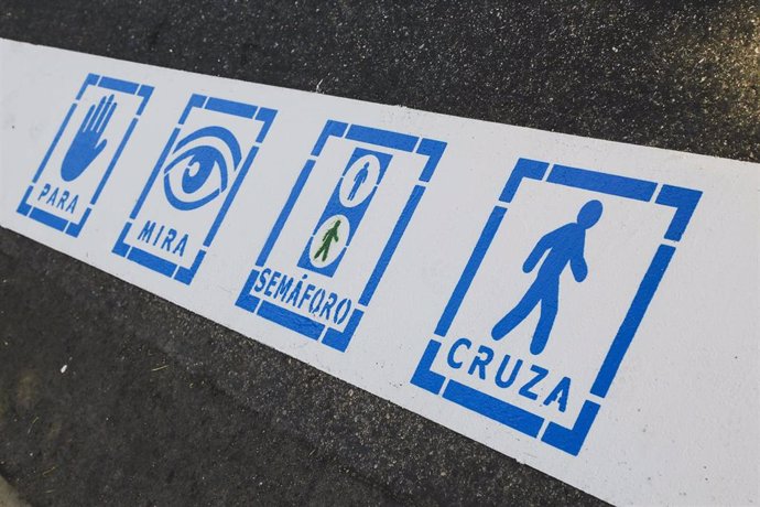 Pasos de peatones del municipio de Móstoles para facilitar el paso a las personas autistas.