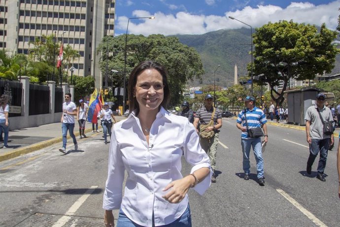 La coordinadora nacional de Vente Venezuela y opositora María Corina Machado 