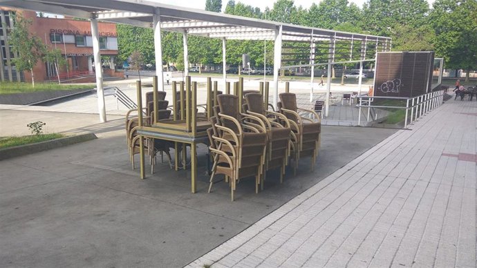 Terraza cerrada, en Gijón