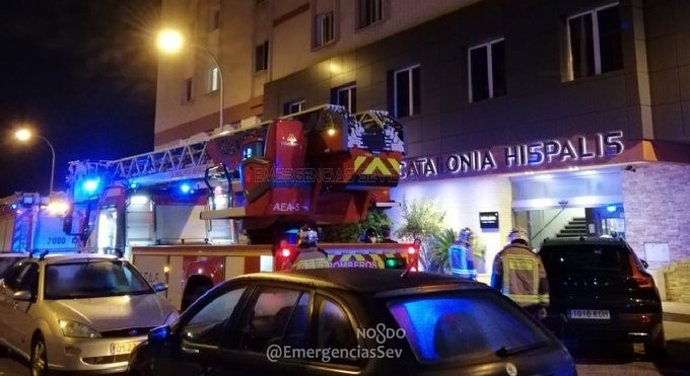 Hotel afectado por un incendio