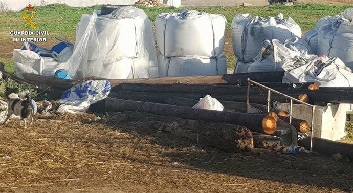 Postes de telefonía recuperados.