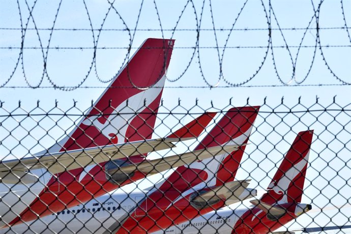 Aviones de la aerolínea Qantas