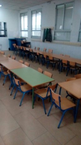Imagen de archivo de un comedor escolar. 