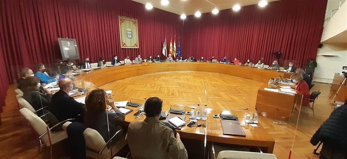 Pleno del Ayuntamiento de Logroño que ha aprobado los Presupuestos 2021.