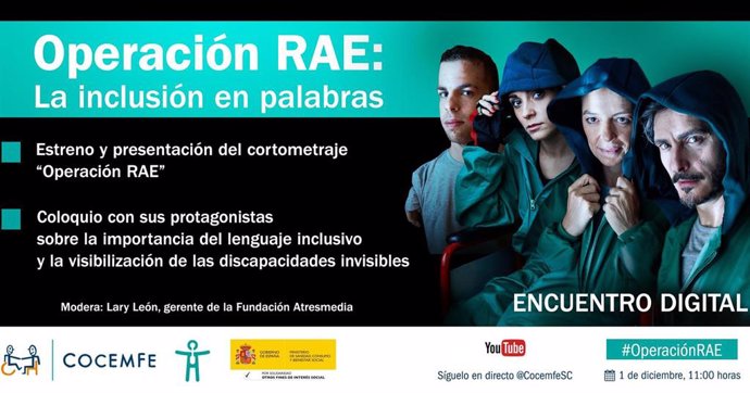 Cartel presentación cortometraje 'Operación RAE'