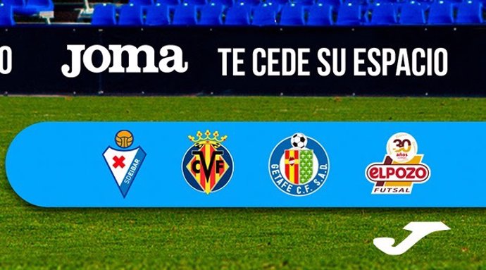 Joma cede su espacio en el estadio para que los aficionados de Villarreal, Eibar y Getafe animen a su equipo