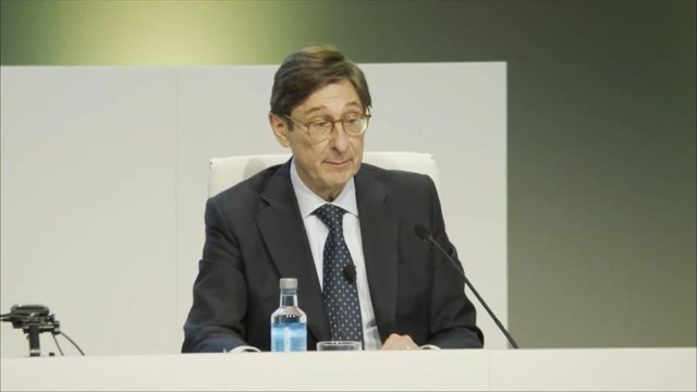 El presidente de Bankia, José Ignacio Goirigolzarri, durante su intervención en la junta extraordanria de accionistas.