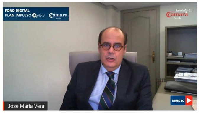 El director general de Garántia, José María Vera, este martes durante su intervención en un foro digital.