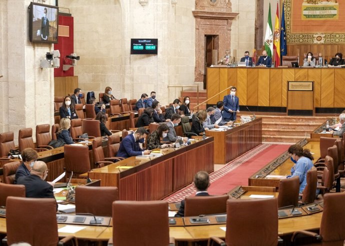 Vista del Pleno del Parlamento andaluz (Foto de archivo).