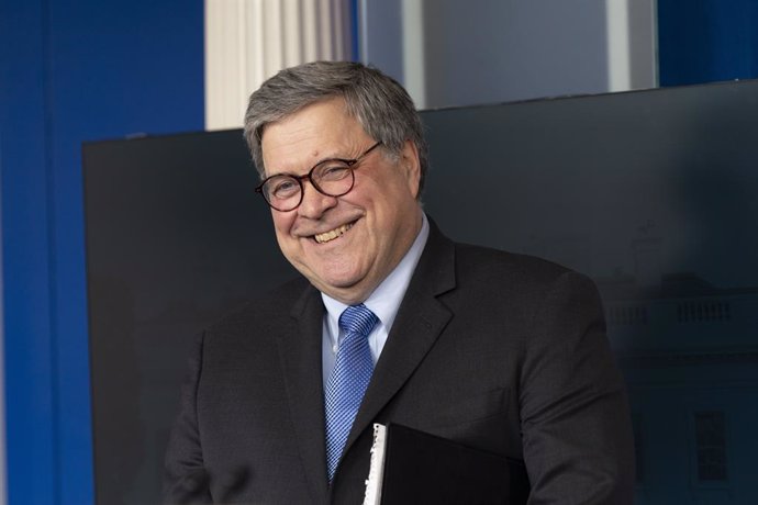 March 23, 2020 - Washington, DC, United States: United States Attorney General William P. Barr participates in a news briefing by members of the Coronavirus Task Force at the White House. (Chris Kleponis / Contacto)