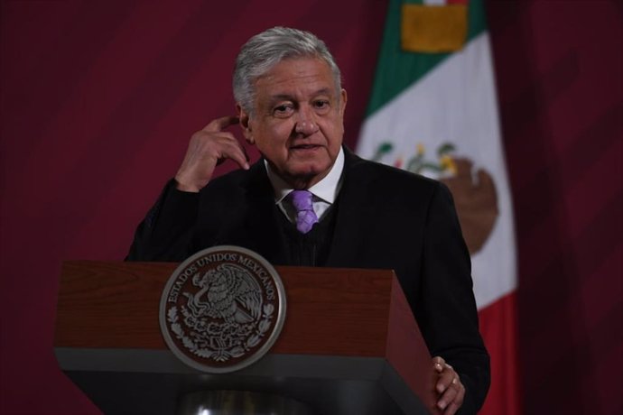 25 November 2020, Mexico, Mexico City: Mexican President Andres Manuel Lopez Obrador speaks during his daily press conference at the National Palace. Photo: -/El Universal via ZUMA Wire/dpa