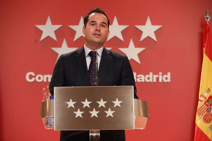 El vicepresidente, consejero de Deportes, Transparencia y portavoz de la Comunidad de Madrid, Ignacio Aguado