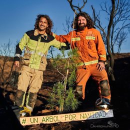 Los responsables de la campaña #UnÁrbolPorNavidad 