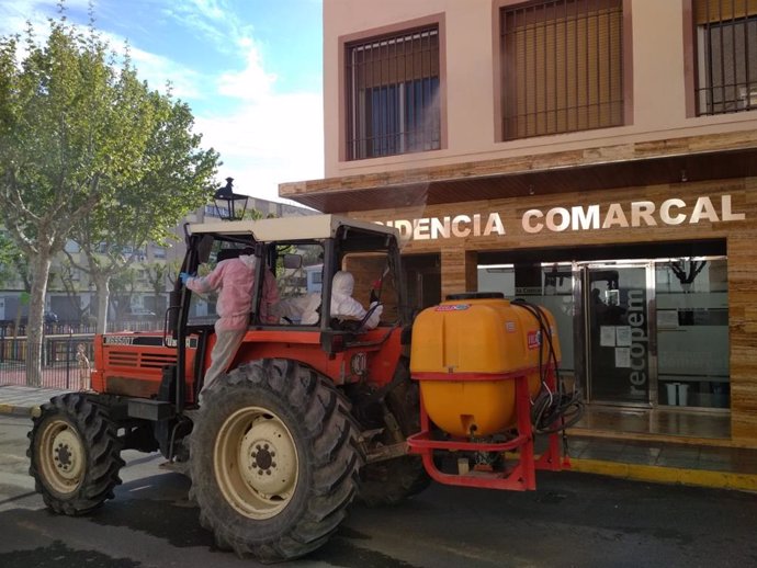 Desinfección en la residencia Recopema de Vélez-Rubio (Almería)