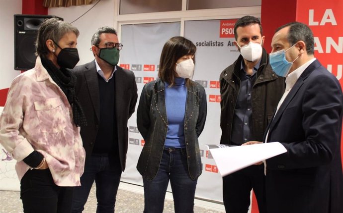 Ediles del PSOE en rueda de prensa en Antequera