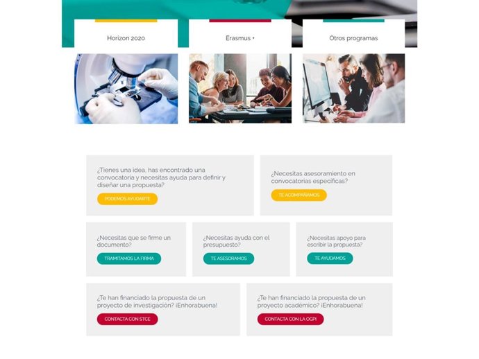 Nueva web para falicitar que investigadores alcancen el éxito en sus proyectos internacionales