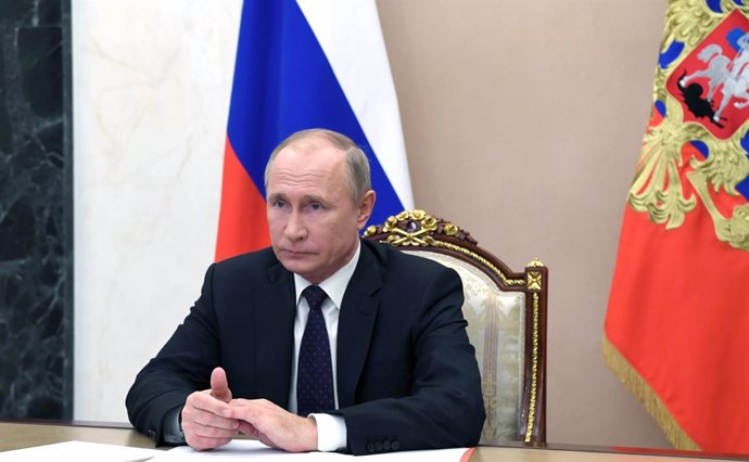 Vladimir Putin, en una videoconferencia