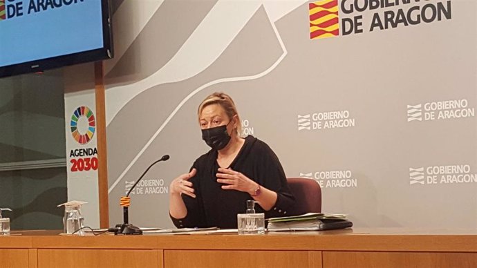 La consejera de Economía, Marta Gastón, este miércoles en la rueda de prensa.