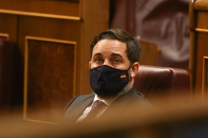 El líder de Vox, Santiago Abascal, en el Congreso