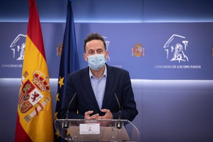 El portavoz adjunto de Ciudadanos en el Congreso de los Diputados, Edmundo Bal, en rueda de prensa en la Cámara Baja.