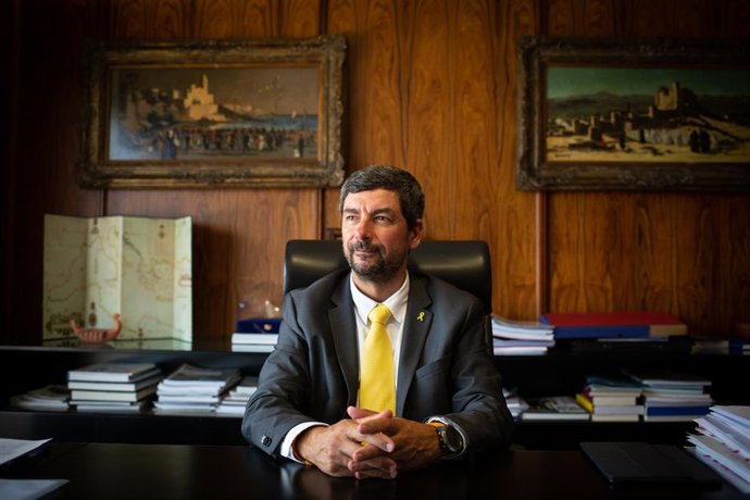 El president de la Cmera de Barcelona, Joan Canadell, posa després d'una entrevista per a Europa Press, a Barcelona, Catalunya (Espanya), a 17 de juliol de 2020.