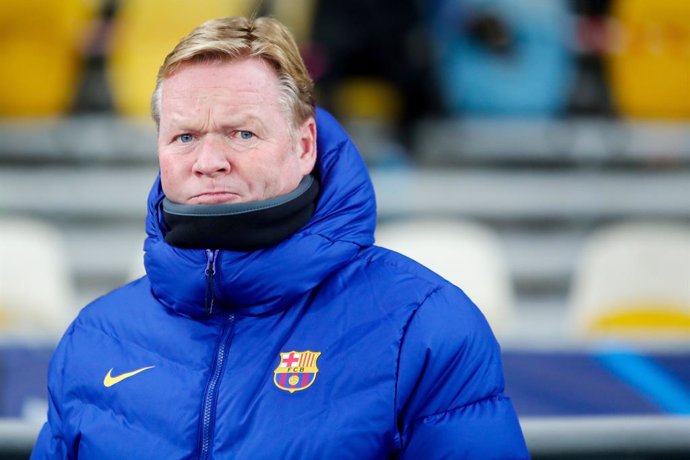 Coach Ronald Koeman of FC Barcelona during the UEFA Champions League, Group G football match between Dynamo Kyiv and FC Barcelona on November 24, 2020 at NSK Olimpiyskiy stadium in Kyiv, Ukraine - Photo Andrey Lukatsky / Orange Pictures / DPPI