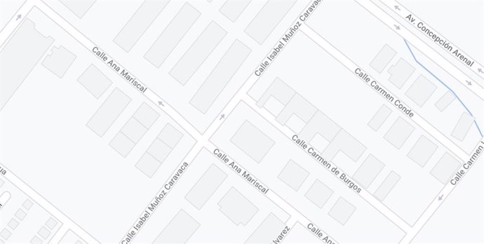 Imagen de la calle Ana Mariscal de Guadalajara en Google Mapsq