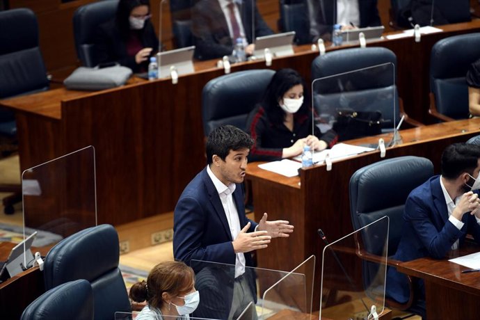 El portavoz de Más Madrid, Pablo Gómez Perpiny