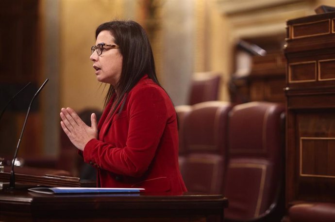 La diputada del PP, Ana Vázquez, interviene durante una sesión plenaria en el Congreso de los Diputados.